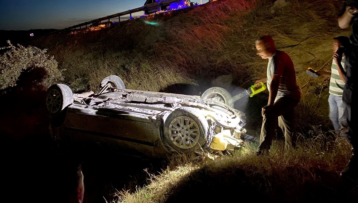 Kırklareli'nde otomobil şarampole devrildi: 1 ölü, 3 yaralı