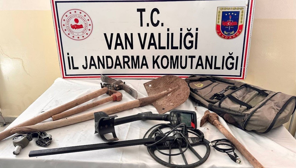 Van'da kaçak kazıya suçüstü Van'da kaçak kazıya suçüstü
