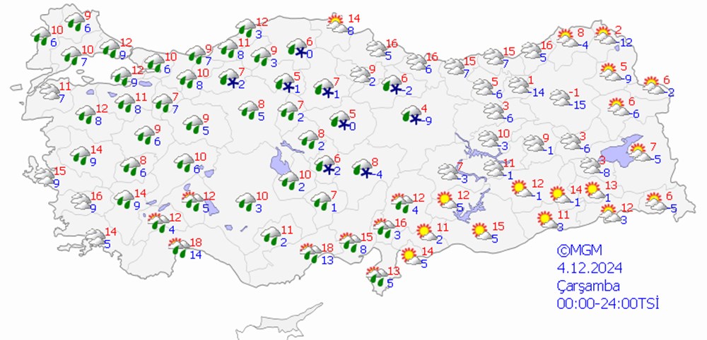 Meteoroljiden 4 il için sarı kod: Ege'de sağanak, Marmara'da fırtına uyarısı - 14