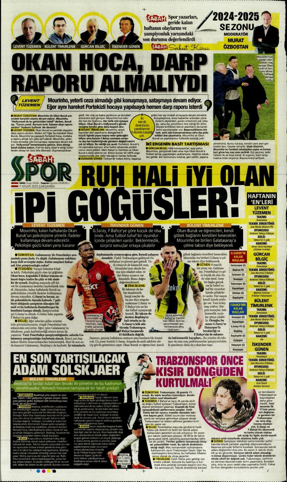 "Kevin De Bruyne derbisi" (9 Nisan 2025 spor manşetleri) - 25