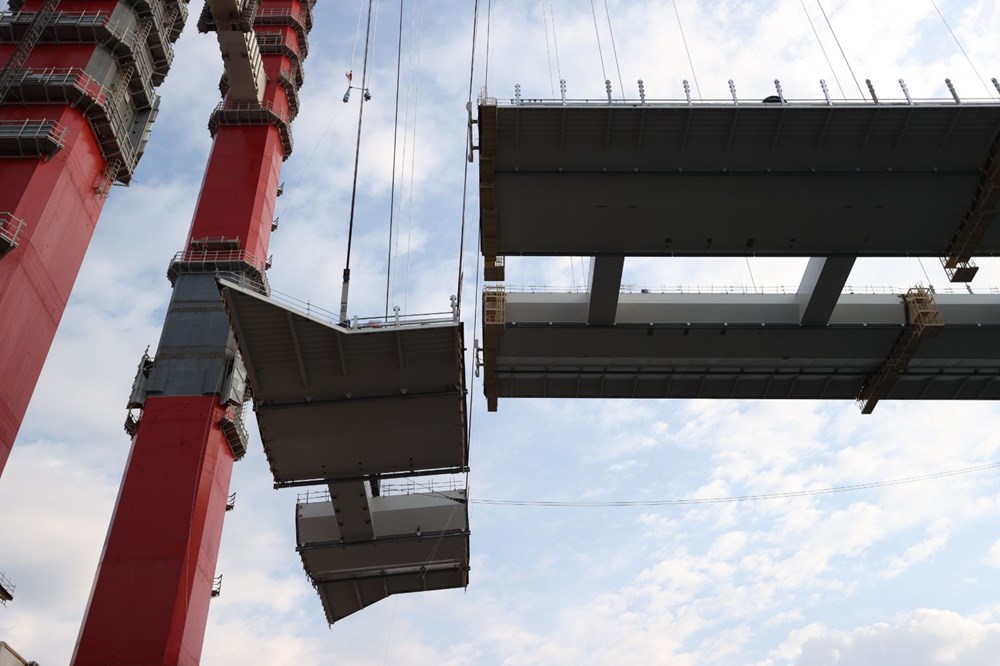 1915 Çanakkale Köprüsü 318 metre yükseklikten görüntülendi - 11