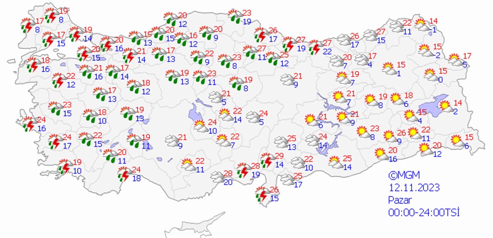 Meteoroloji'den hava tahmin raporu: Sıcaklık azalıyor, sağanak geliyor (Bugün hava nasıl olacak?) - 11