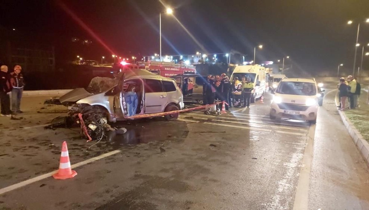 Zonguldak'ta feci kaza: 1 ölü, 2 yaralı