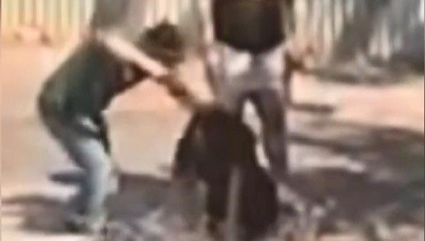 Kadına şiddet görüntülendi