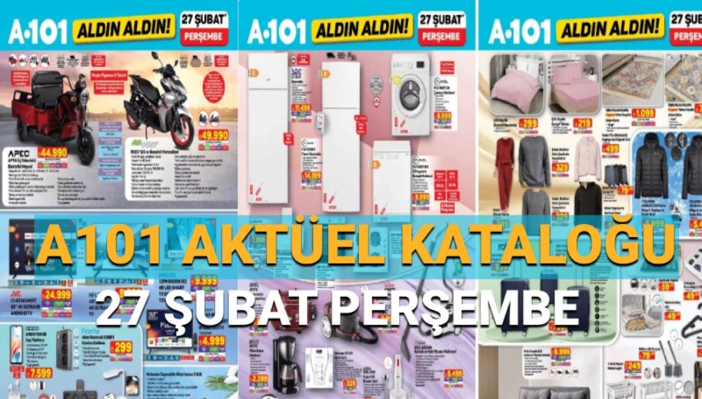 A101’de perşembe günü dev kampanya: A101 27 Şubat Aktüel Ürünler Kataloğu ve fiyat listesi