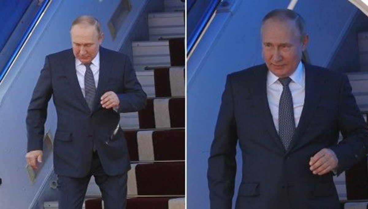 Rusya Devlet Başkanı Putin'in uçaktan inerken garip bir şekilde yürümesi tarışma yarattı: Putin hasta mı?