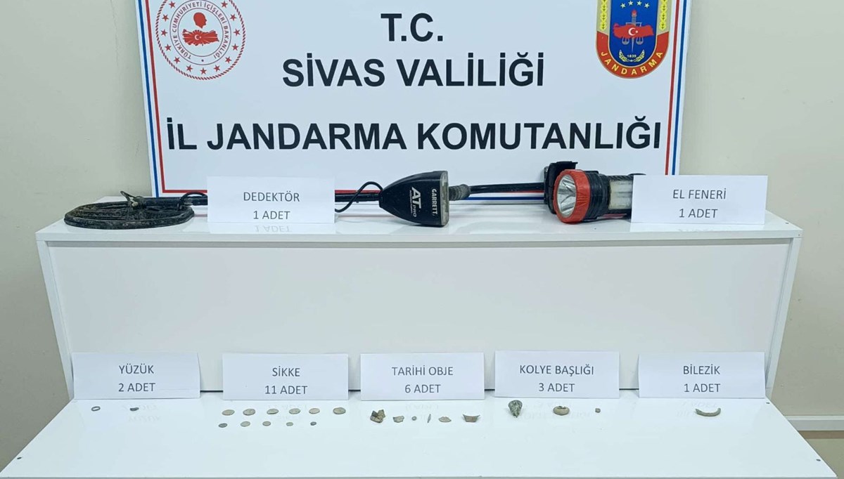 Sivas'ta tarihi eser operasyonu Sivas'ta tarihi eser operasyonu