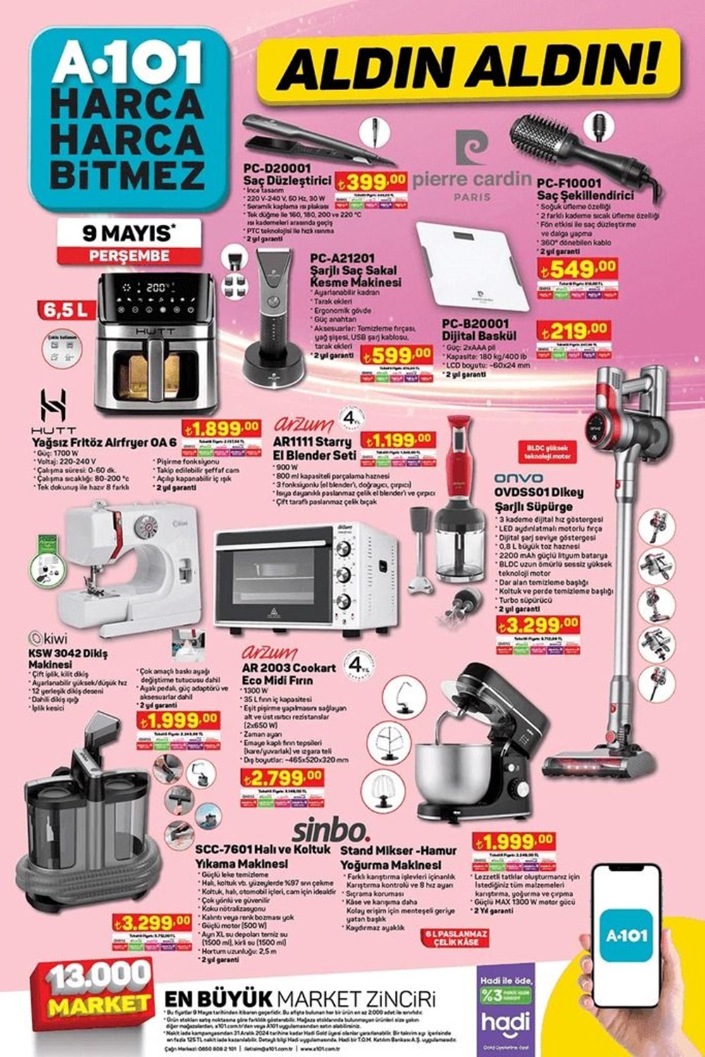 تركيا اليوم عروض وخصومات منوعة من سلسلة متاجر A101 هذا الأسبوع تخفيضات A101 الحالية 9 مايو 2024: منتجات مخفضة جديدة خاصة لهذا الأسبوع في سوق A101 - 3