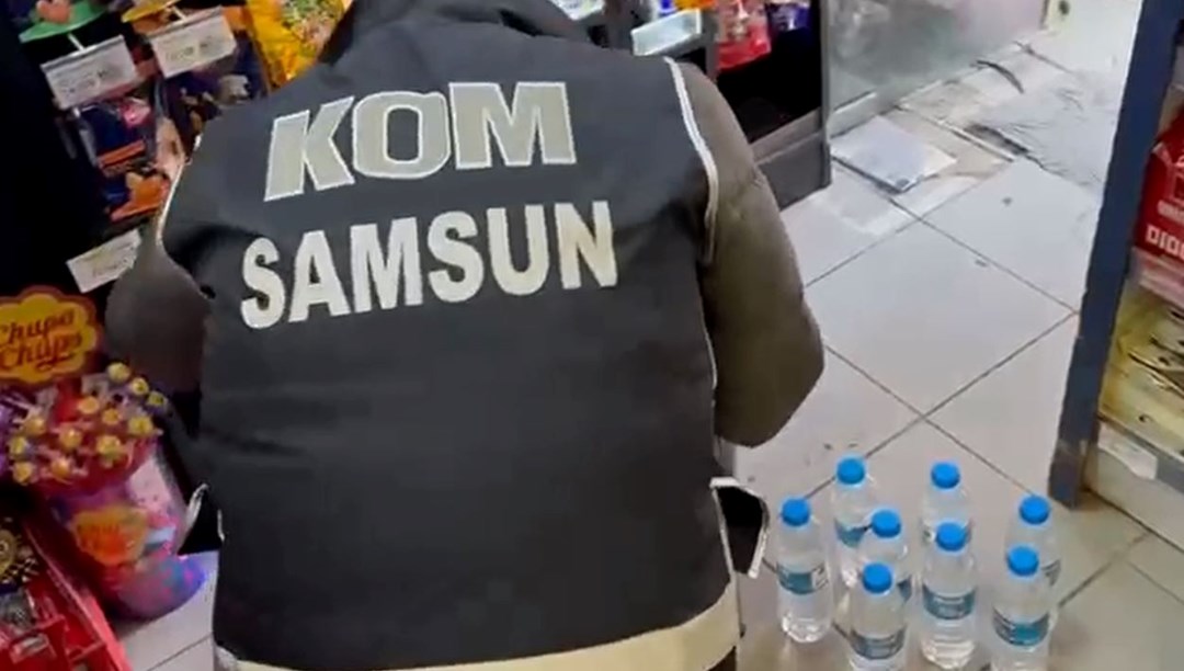Tekel bayisine sahte alkol operasyonu: Su şisesinde etil alkol