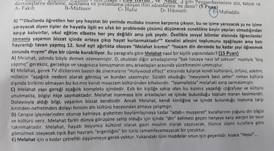Adana'da hakaret içerikli sınav sorusu hazırlayan Din Kültürü öğretmenine soruşturma - 1