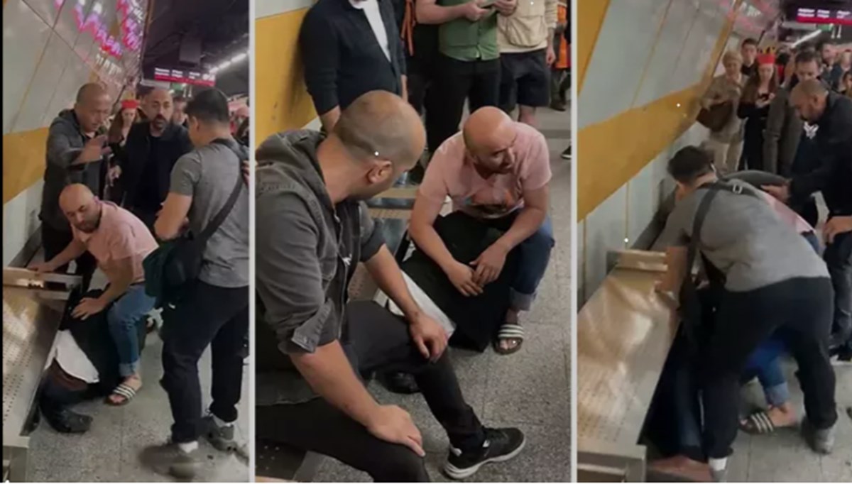 Metroda tartıştığı kadın yolcuya vuran kişiye vatandaş tepkisi kamerada Metroda tartıştığı kadın yolcuya vuran kişiye vatandaş tepkisi kamerada