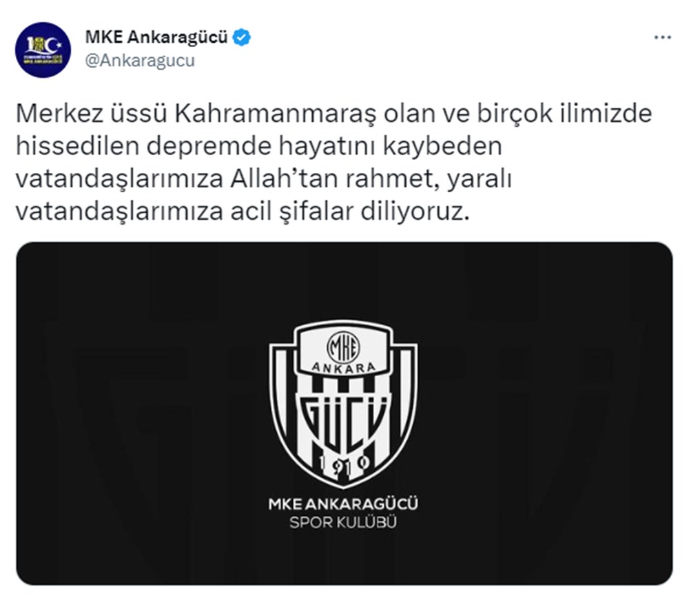 TFF ve Süper Lig kulüplerinden geçmiş olsun mesajı - 4