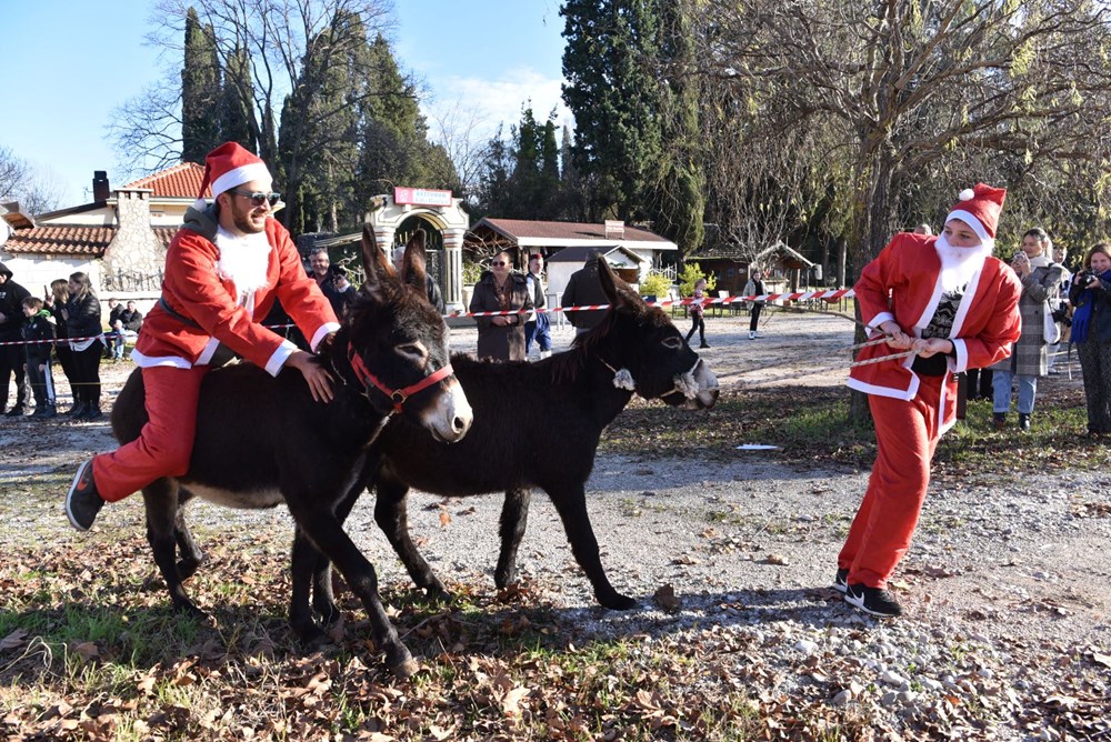 Bosna Hersek'te geleneksel Noel babalı eşek yarışı düzenlendi - 3
