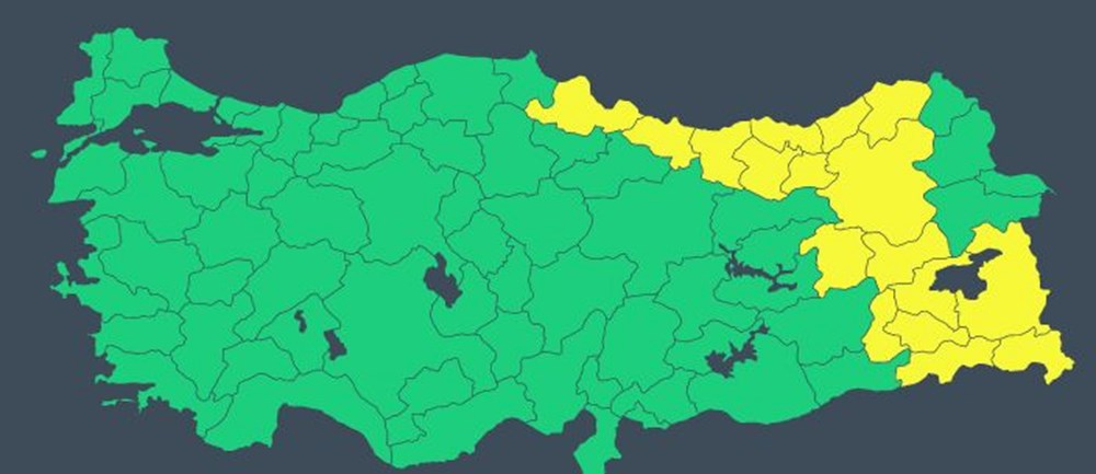 DİKKAT! 17 İL İÇİN SARI KODLU UYARI Dikkat! 17 il için sarı kodlu uyarı (İstanbul, Ankara, İzmir ve diğer illerde bugün hava nasıl olacak) - 1