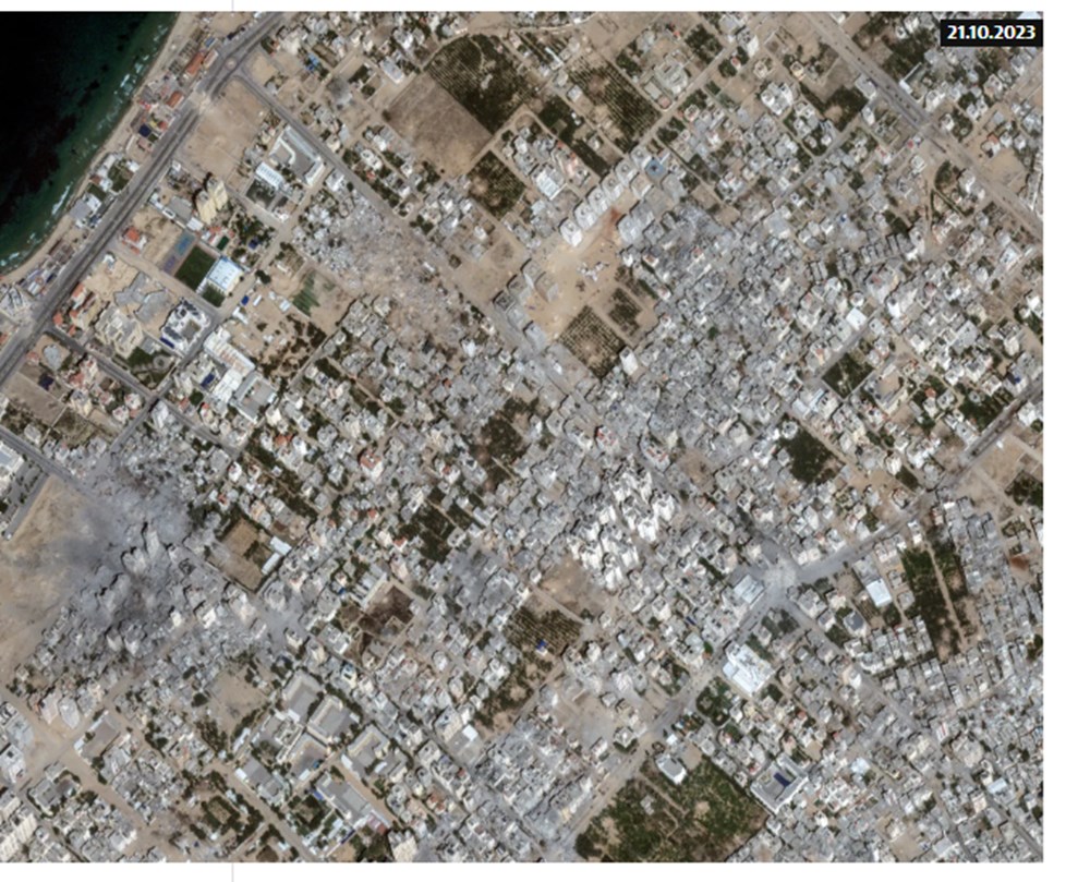 İsrail bombardımanın öncesi ve sonrasında Gazze: Yıkım uydudan görüntülendi - 6