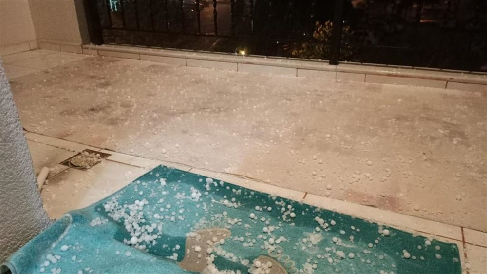 İzmir'de dolu etkili oldu - 8