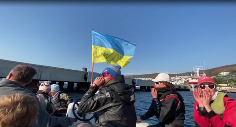 Bodrum'da Ukraynalı sporculardan Abramoviç protestosu - 2