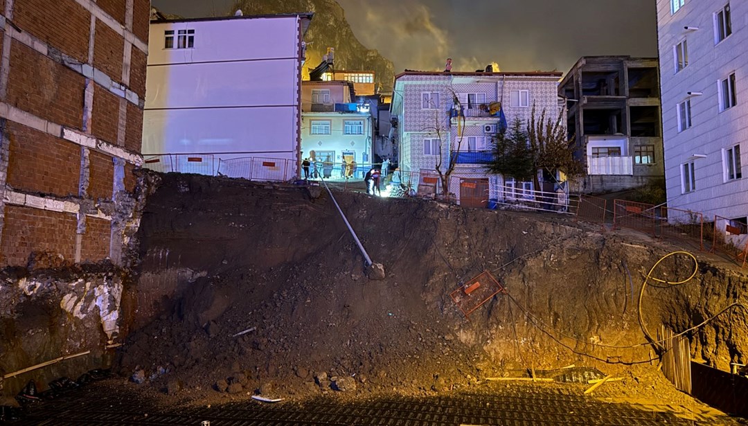 Tokat'ta inşaat alanında toprak kayması: Üç bina tahliye edildi