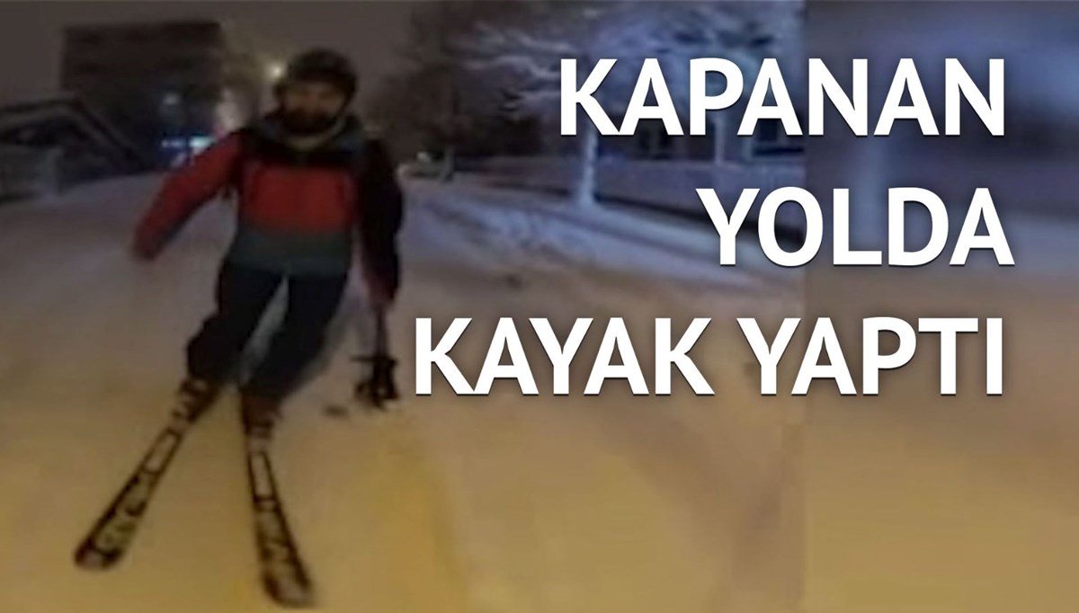 Avcılar’dan Firüzköy’e kayak yaparak gitti