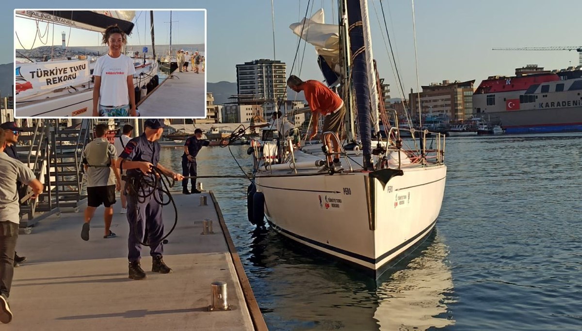 Solo yelkenci Türkiye rekoru kırdı