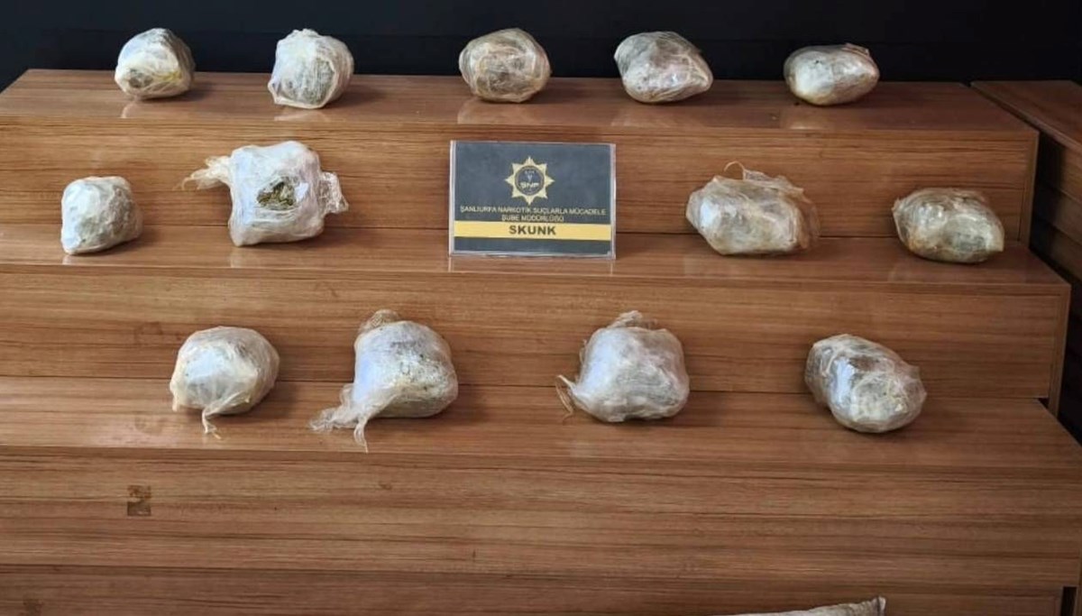 Şanlıurfa'da otomobilde uyuşturucu