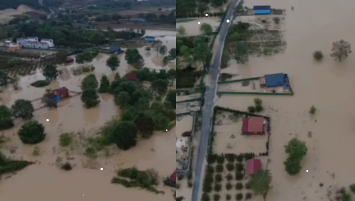 Şile'de dere taştı: Tarım arazileri ve evler sular altında kaldı