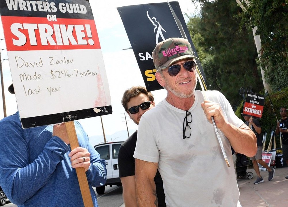 Sean Penn greve destek eyleminde - 2