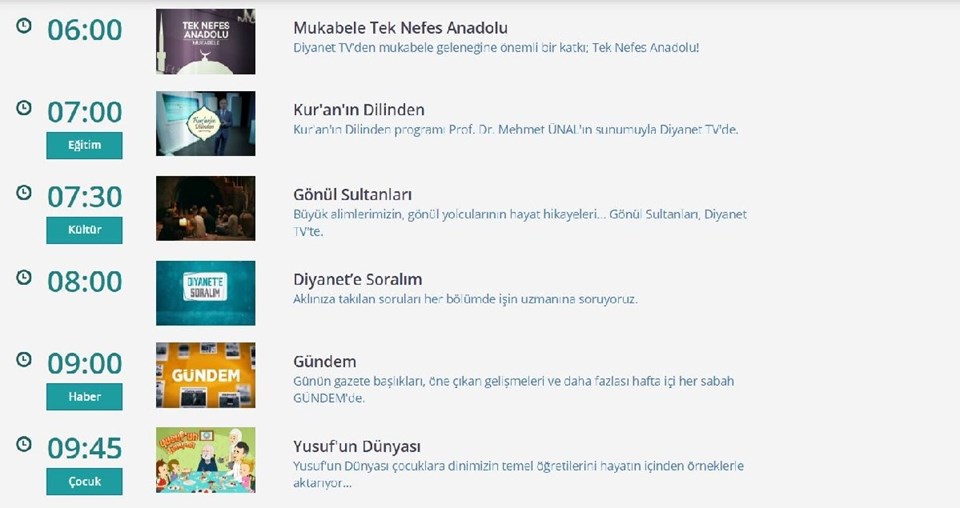 Diyanet TV canlı Yaz Kur'an Kursları  başladı (Diyanet TV yayın akışı 2020) - 1