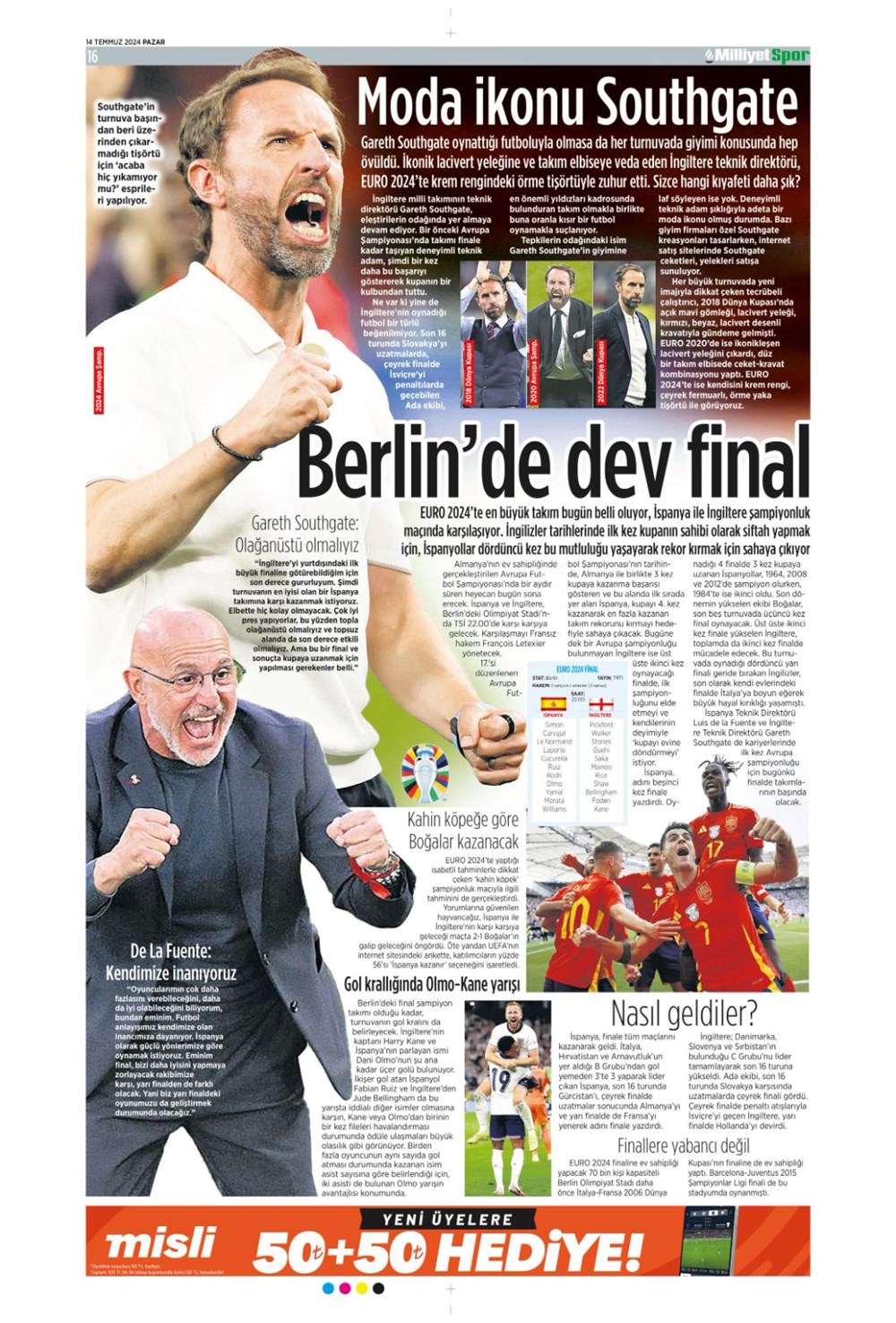 "Devlerle yarışa girdi: Hedef Felix" (14 Temmuz 2024 spor manşetleri) - 20