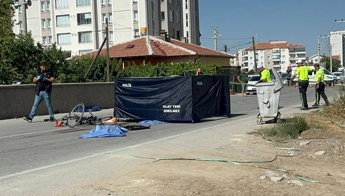 Konya’da beton mikserinin çarptığı bisikletli öldü