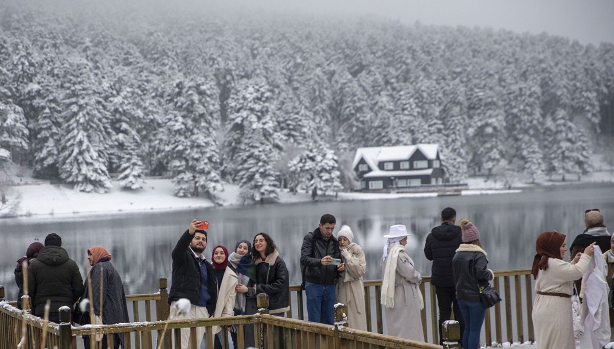 Gölcük Tabiat Parkı'nda manzaranın tadını çıkardılar