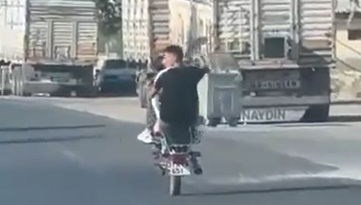 Hatay'da trafikte tepki çeken görüntüler