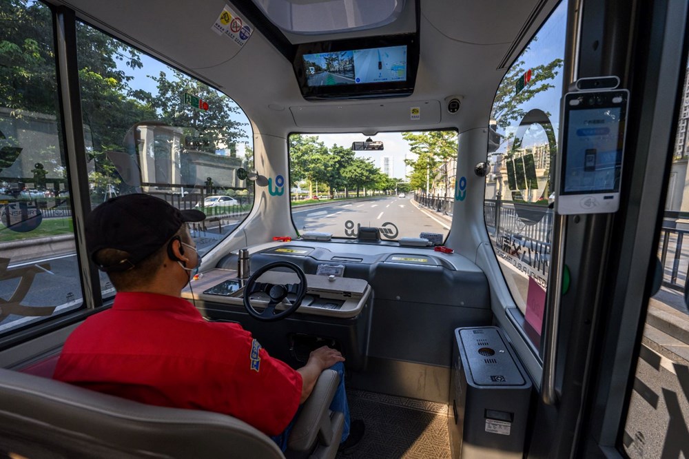 Çin'de sürücüsüz otobüsler test sürüşüne başladı - 8
