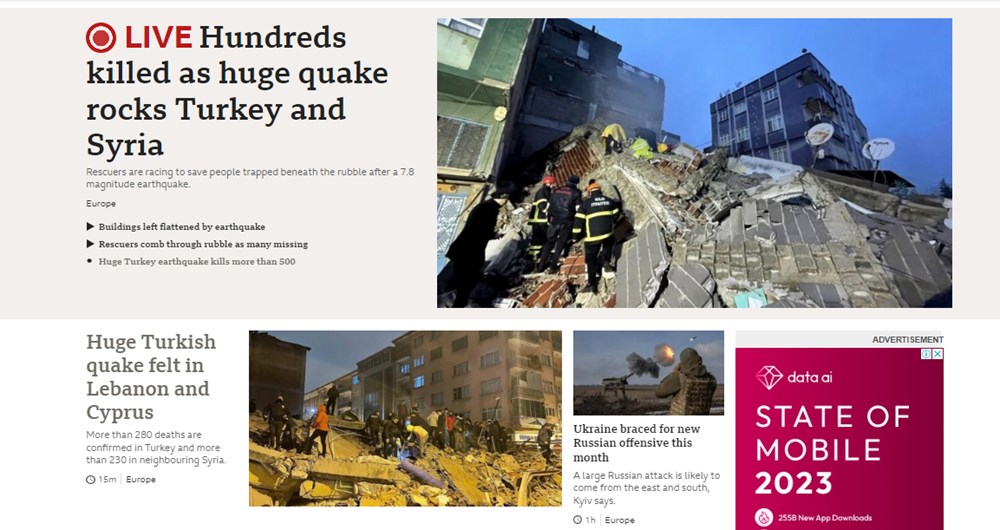 Türkiye'deki 7,4 büyüklüğündeki deprem dünya basınının manşetlerinde - 8