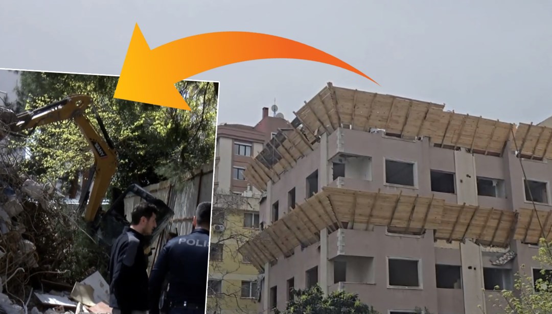 Kadıköy'de feci olay: Kepçeyle beşinci kattan düştü