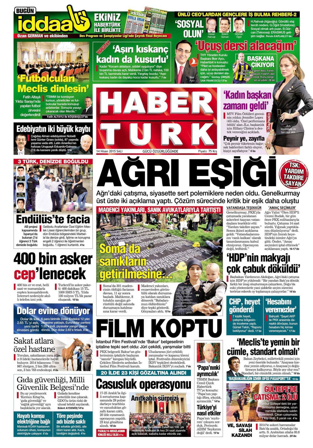 Habertürk gazetesi. Газета «haberturk.