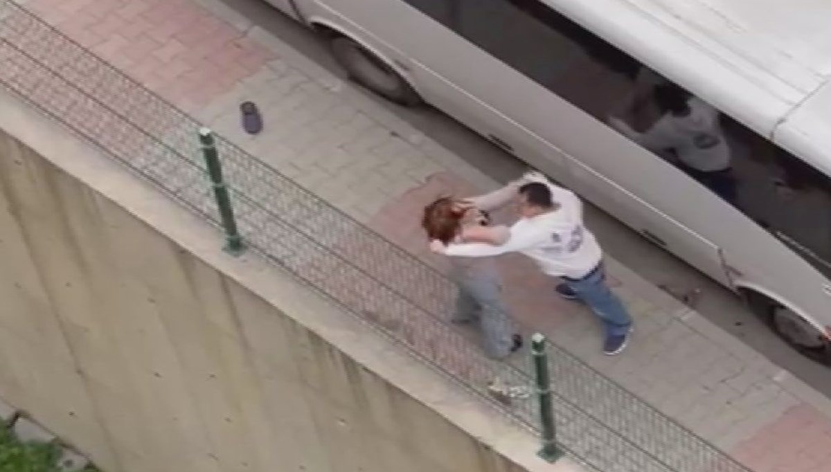 Eski eşini sokak ortasında dövüp, saçlarını kesti