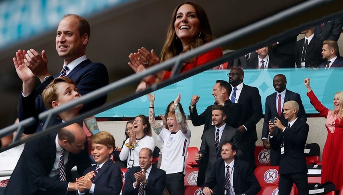 Kraliyet Ailesi, David Beckham ve Ed Sheeran EURO 2020 İngiltere-Almanya Maçı tribününde