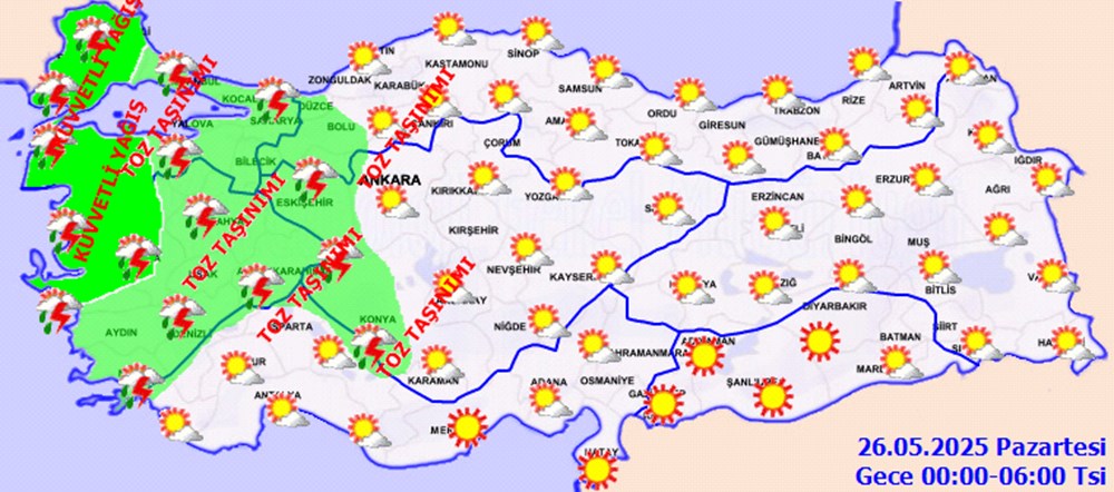 Meteorolojiden İstanbul dahil birçok vilayet için sağanak yağış uyarısı 76 C219keP8 0SSAKUoHVVFWw