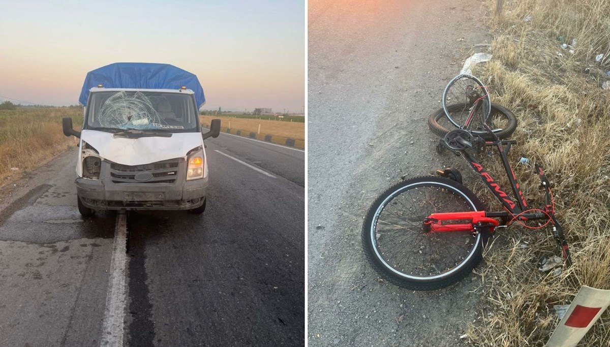 Kamyonetin çarptığı bisikletin sürücüsü öldü