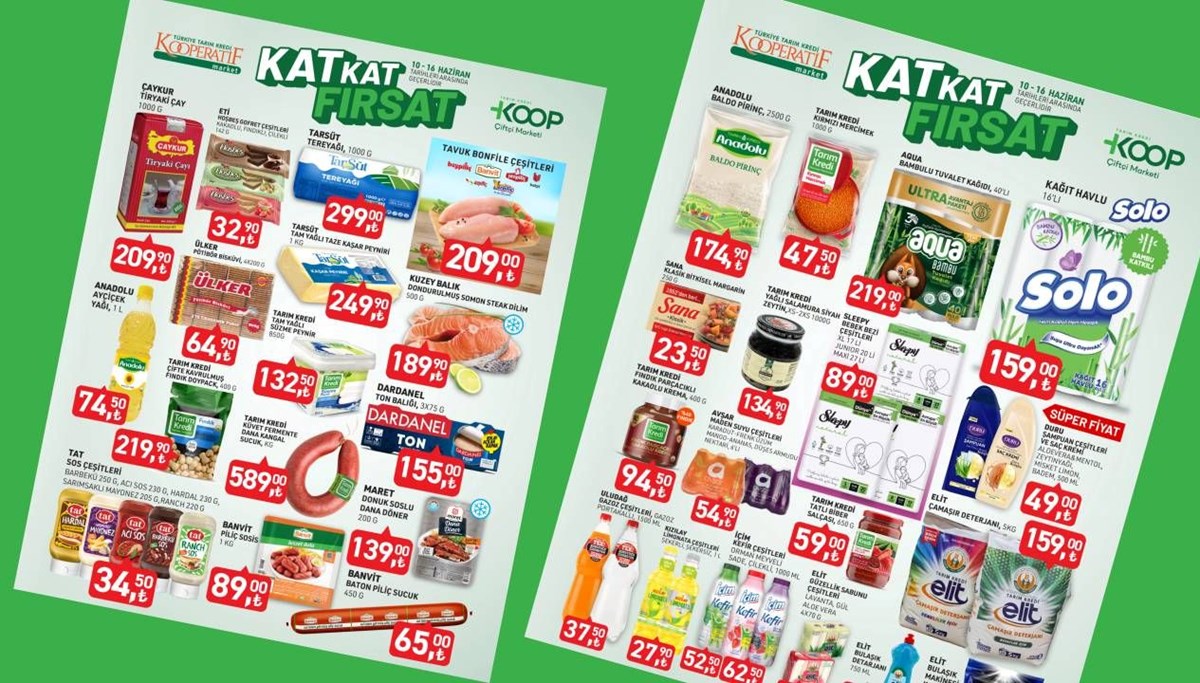 Tarım Kredi marketleri 12-16 Haziran indirimli ürünler listesi: Tereyağı, ayçiçek yağı, tuvalet kağıdı, kağıt havlu, bulaşık makinesi kapsülü geliyor
