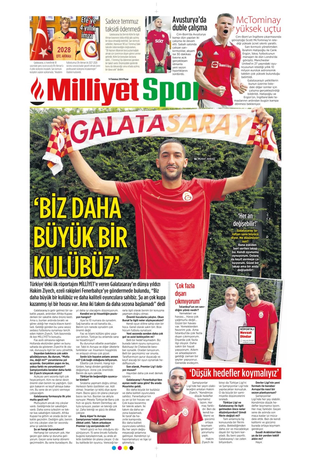 "Devlerle yarışa girdi: Hedef Felix" (14 Temmuz 2024 spor manşetleri) - 24