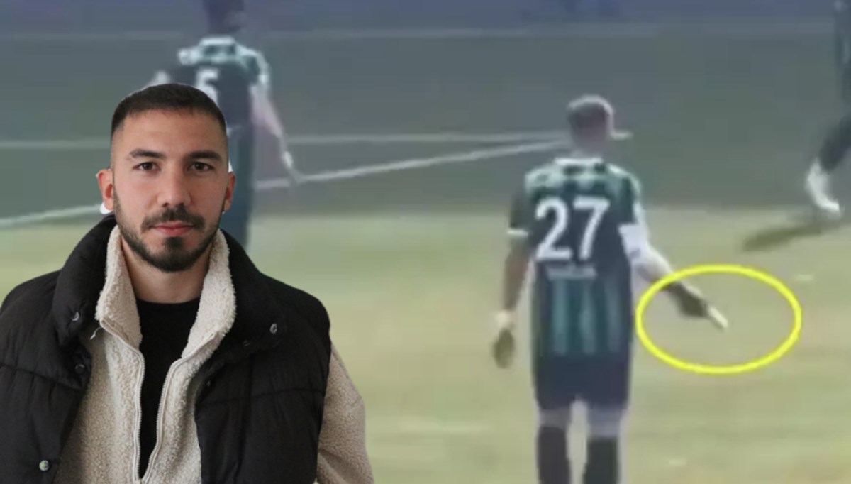 Maçta elinde telefonla görüntülenen futbolcu Emre Sağlık konuştu: Hakem maçı durdurmadı