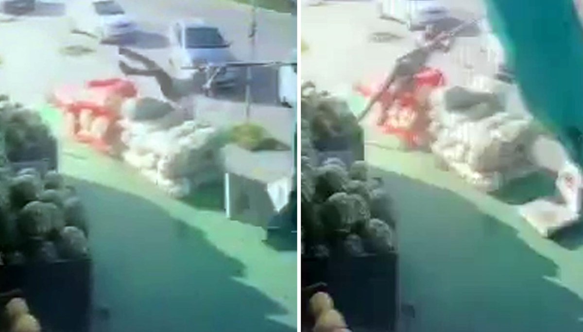 Şiddetli rüzgarda havalanan şemsiye ile uçtu Şiddetli rüzgarda havalanan şemsiye ile uçtu