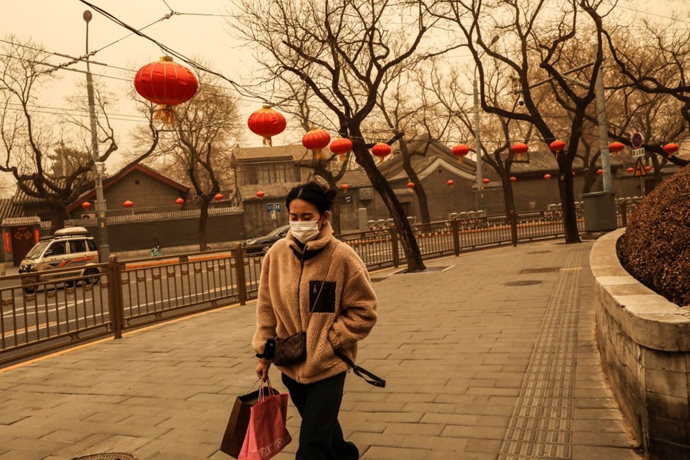 Çin’in başkenti Pekin’de son 10 yılın en büyük kum fırtınası - 16