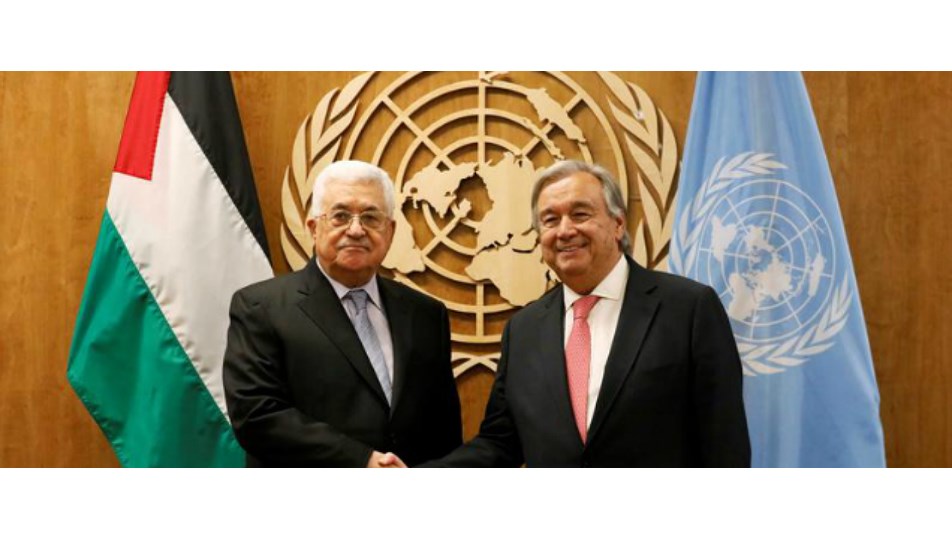 Filistin Devlet Başkanı Abbas, BM Genel Sekreteri Guterres ile görüştü