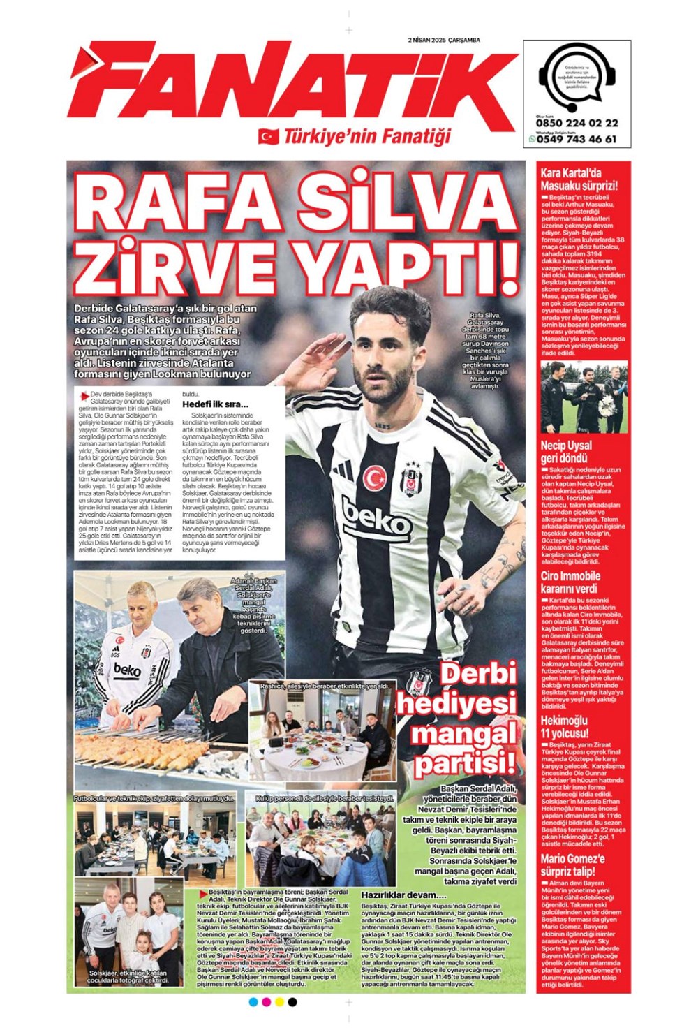 "Derbi bayramı" (2 Nisan 2025 spor manşetleri) - 15