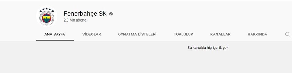Fenerbahçe'nin YouTube hesabı hacklendi: Kulüpten açıklama - 1
