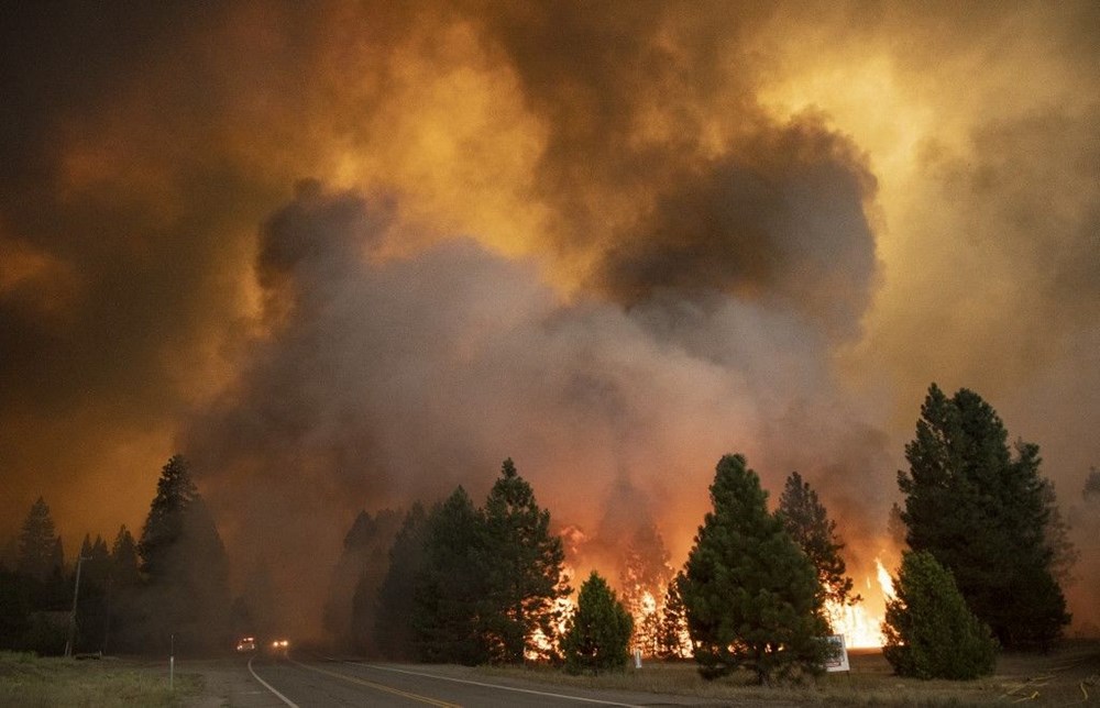 ABD'nin California eyaletindeki yangında bir kasaba yok oldu - 18
