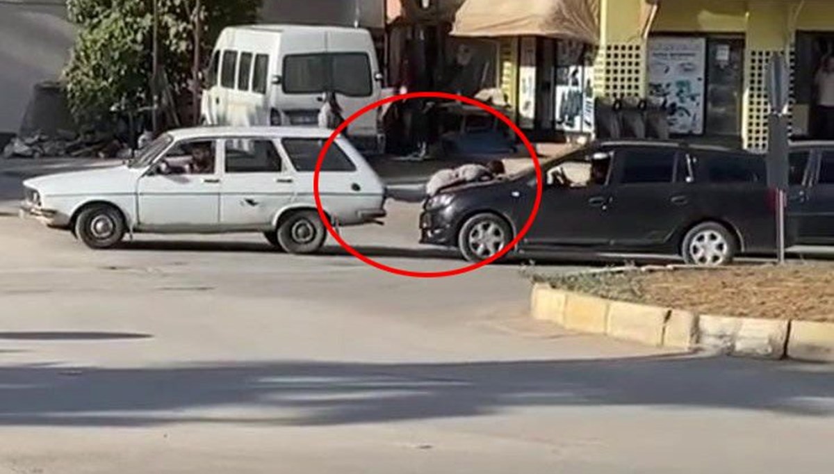 Çekme halatı yerine çocuk kullandılar Çekme halatı yerine çocuk kullandılar